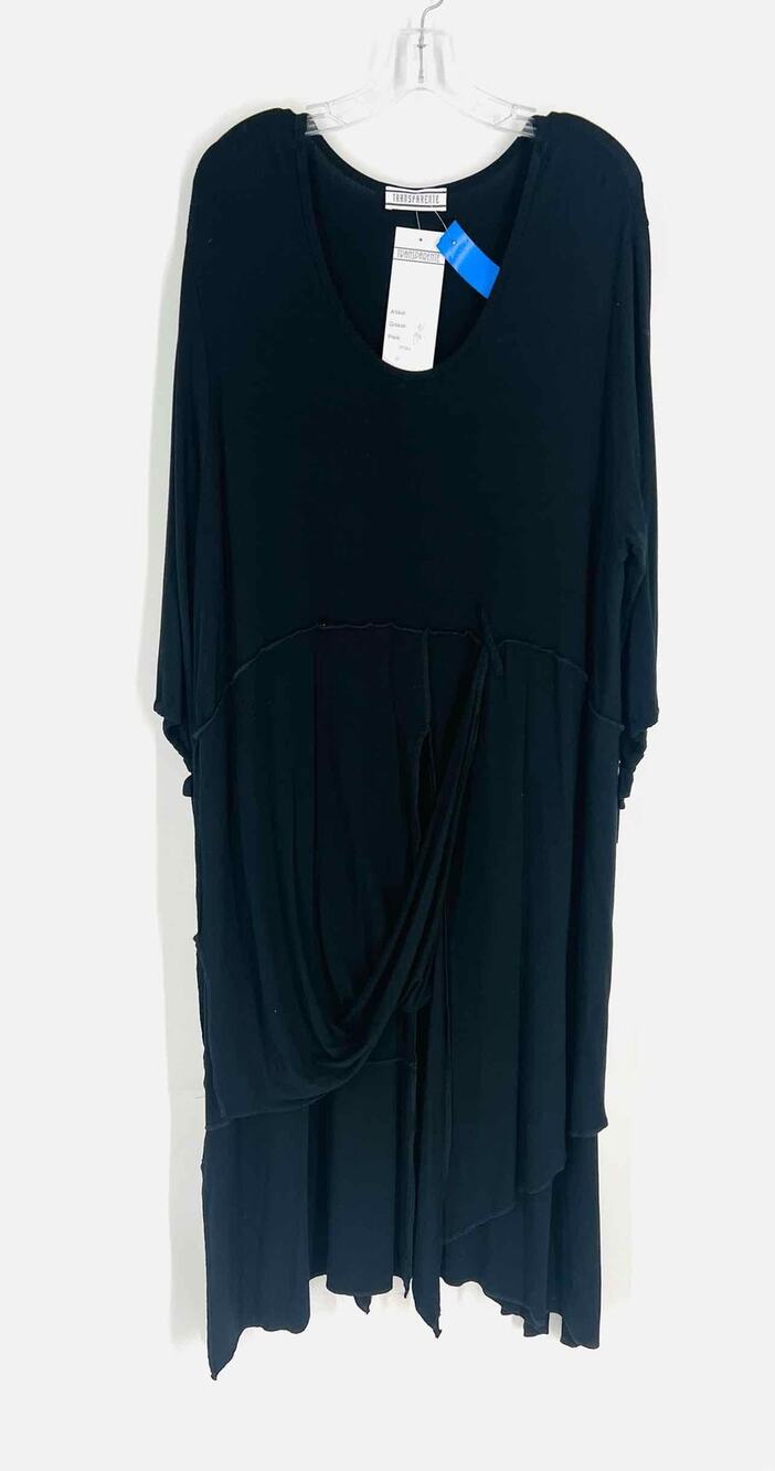 Transparente Size L ? Black Tiered Maxi NEW Designer Dress